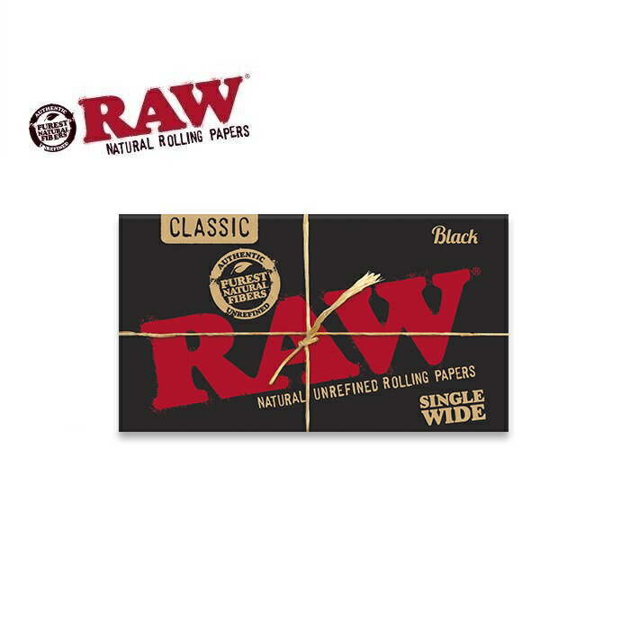 RAW BLACK CLASSIC SINGLE WIDE DOUBLE FEED - ロウ ブラック クラシック シングル ワイド ダブル（極薄） [タバコ用...
