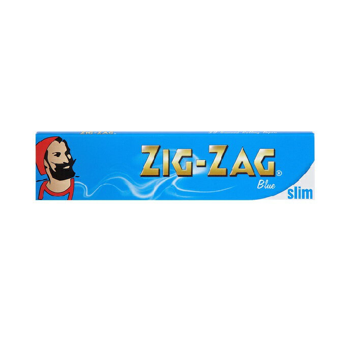 ZIG ZAG Slim Blue King Size Hemp and Flax 109mm / 32枚 - ジグザグキングサイズスリム [タバコ用 巻紙 ジョイントペーパー ローリングペーパー]
