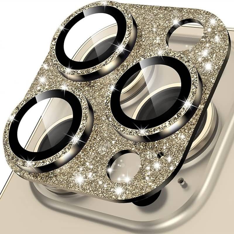 iPhone 15 Pro Max Plus フレームPC素材 カメラレンズ強化ガラス ラメ入り プロテクトカバー キラキラ レンズ割れ防止
