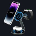 MagSafeΉ 3in1CX[d iPhone Apple Watch AirPods Pro V[YΉ [d\ X^CbV Vv 15W }[d }Olbg X^h@\