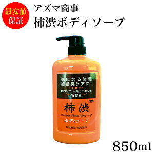 ＼最安値保証！！／柿渋ボディソープ 850ml 送料無料父の日 プレゼント 贈り物 加齢臭・体臭ケアに！無鉱物油・低刺激性 アズマ商事 柿渋 ボディケア 柿タンニン 茶カテキン アズマ アズマ商事