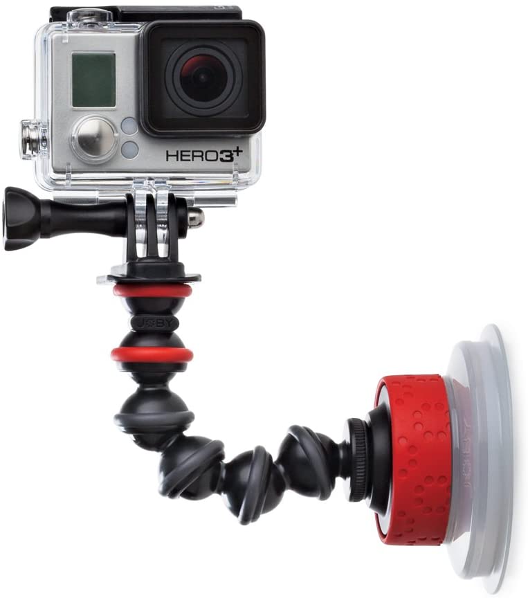 GoPro HERO6 Black、GoPro HERO5 Black、GoPro HERO5 Session、Contour、Sony ActionCam用のGorillaPodアームを備えたJOBYサクションカップ【海外輸入品】【ラッピング不可】