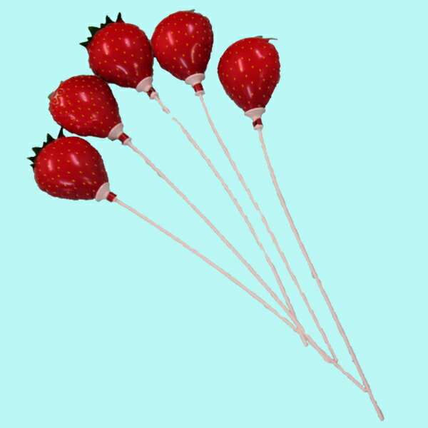 【いちご（ストロベリー）】　スティックバルーン　プチバルーンブーケ