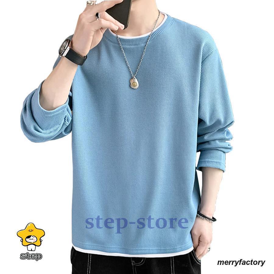 長袖tシャツ メンズ ロンティー ロングtシャツ ろんてぃーメンズ 長袖 ろんぐtシャツ メンズ長袖tシャツ カットソー トレーナー ワッフル 無地 シンプル 春 秋