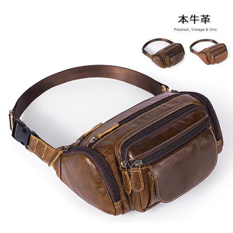 【期間限定10％OFF】ウエストバッグ ウエストポーチ ショルダーバッグ 腰ポーチ メンズ レディース ヒップバッグ ボディバッグ 斜め掛け 本革 厳選牛革 レザー(4)