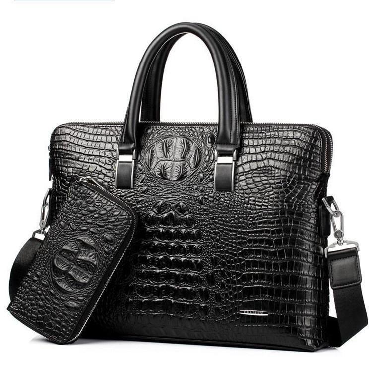 ビジネスバッグ メンズ トートバッグ ショルダーバッグ ブリー フケースクロコダイル柄 鞄 カバン 就活..