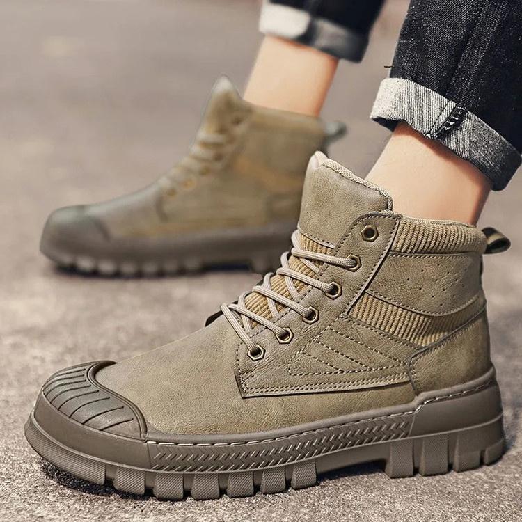 メンズショートブーツブーツワークブ...