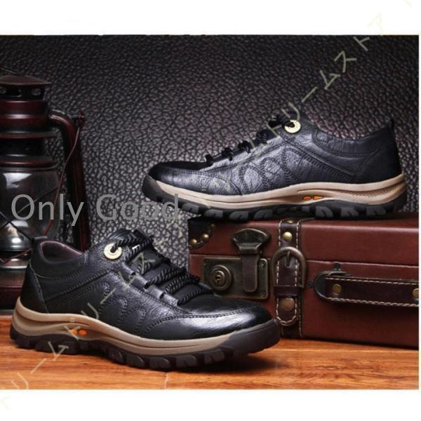 ウォーキングシューズ メンズ 秋冬 コンフォートシューズ ローカット カジュアルシューズ 防水 防滑 カジュアル 紳士靴 革靴 軽量 幅広