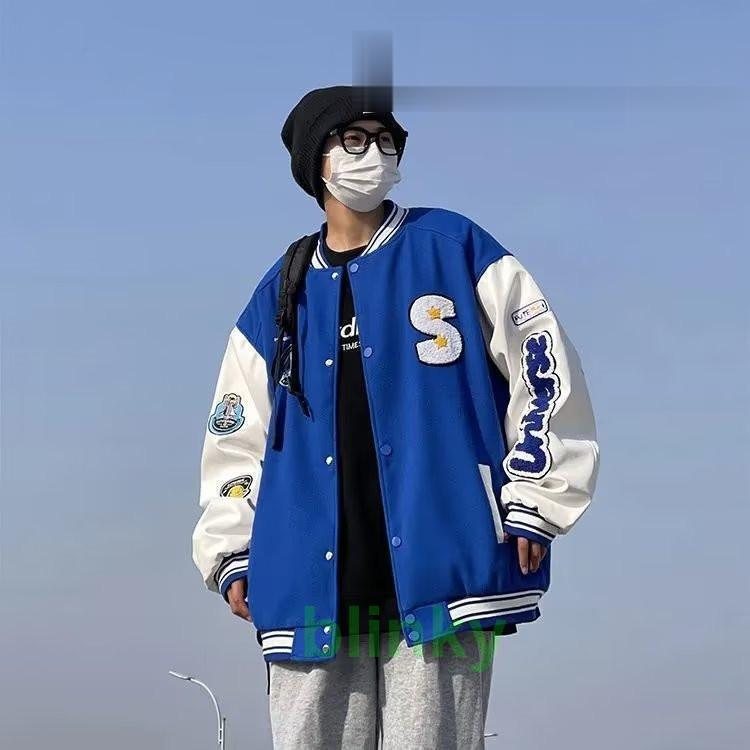 スタジャン メンズ 野球服 ボタン ジャケット べスボールジャケット 男女兼用 通勤 通学 男女兼用 カップル おしゃれ かっこいい 春秋