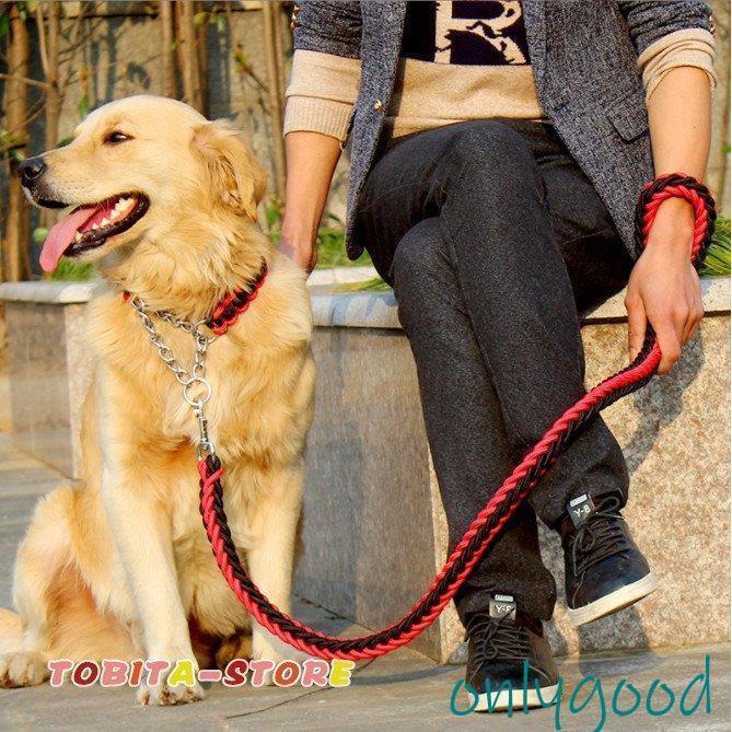 Garments - 犬 リード 首輪 極太 ペット ドッグ ハーフチョーク チョーカー 編込み 大型犬 中型犬 小型犬
