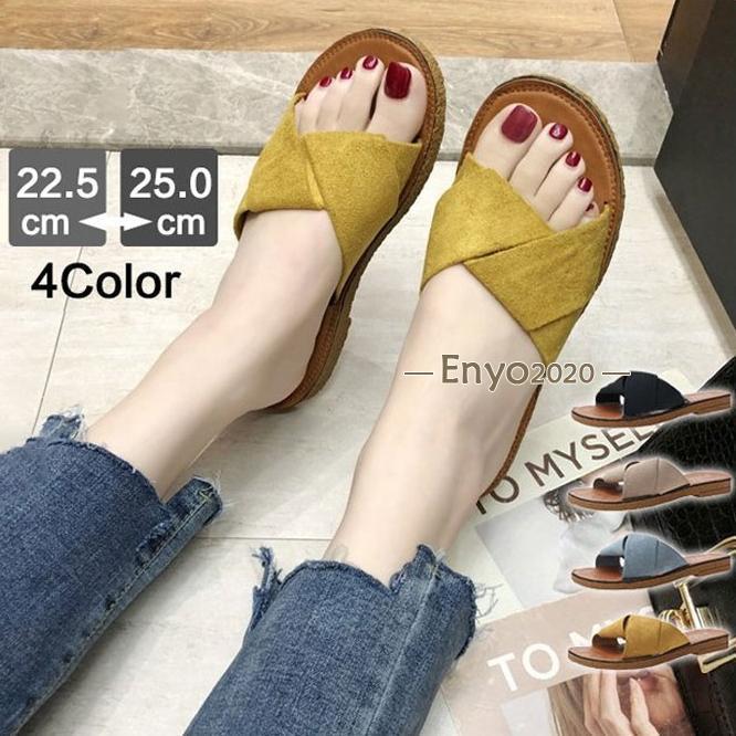 Sports Sandal - サンダル レディース パンプス フラット 履きやすい 柔らかい 夏新作 サマー 歩きやすい 疲れない スリッパ シューズ ぺたんこ 美脚靴 滑り止め