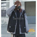 マウンテンパーカー レディース 切替 ジャンパー 重ね着風 フード 秋物 ジャケット 春コート カジュアル アウター 春