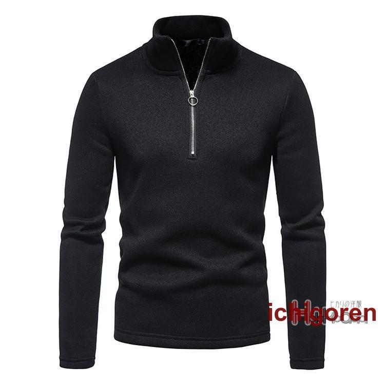 ハイネック セーター メンズ ニットセーター ハーフジップ トレーナー 秋冬 長袖 ジッパー インナー ニット 長袖セーター