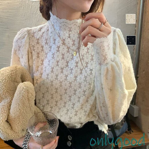 総レース ブラウス 花柄モチーフ 長袖 スタンドカラー 花柄 レースブラウス トップス レディース 総レース ブラウス 花柄モチーフ 長袖 スタンドカラー 花柄 レースブラウス トップス レディース
