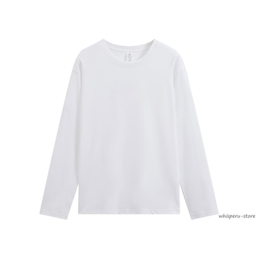 Long-Sleeved - 長袖 Tシャツ ゆったり レディース 長袖 半袖 夏 秋 春 無地 薄手 カジュアル インナー ゆるトップス おしゃれ シンプル トップス 韓国風