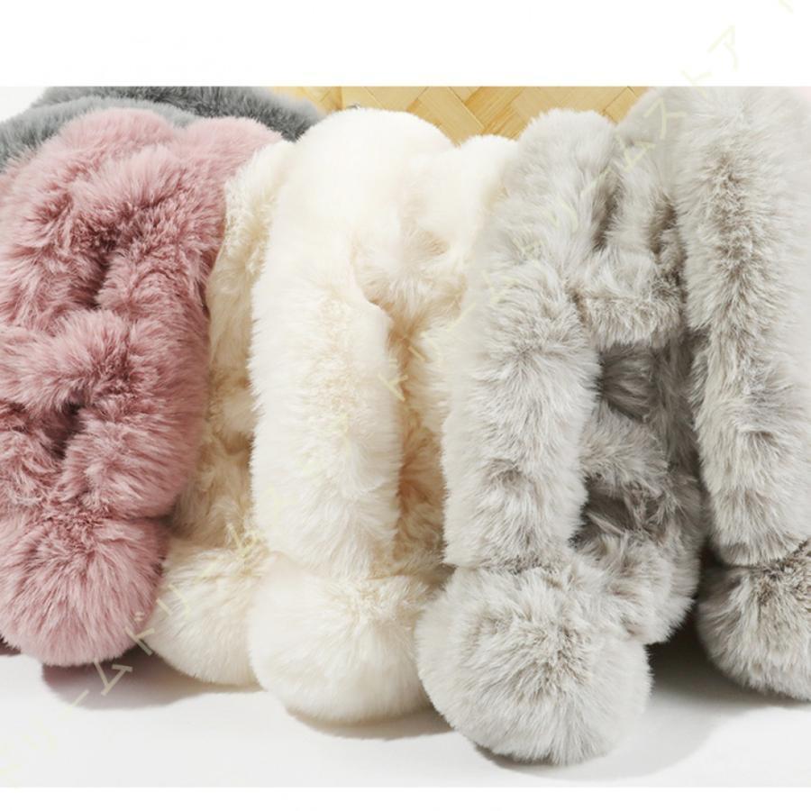 フェイクファー ネックウォーマー レディース スカーフ 襟巻き ティペット マフラー エコファー 首巻き..