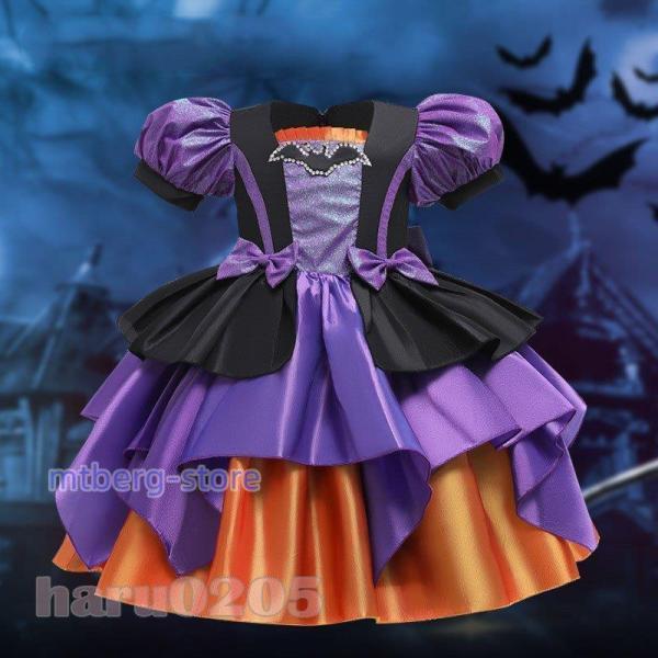 ハロウィン衣装 ワンピース キッズ お化け デビル 子供コスプレ 魔女 ウィッチ 孫 ギフト 魔法使いコスチューム仮装 忘年会学園祭 文化祭 女の子 演出服