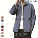 シャツ メンズ トップス 長袖シャツ 無地 カジュアルシャツ おしゃれ トップス オシャレ 秋服 秋服