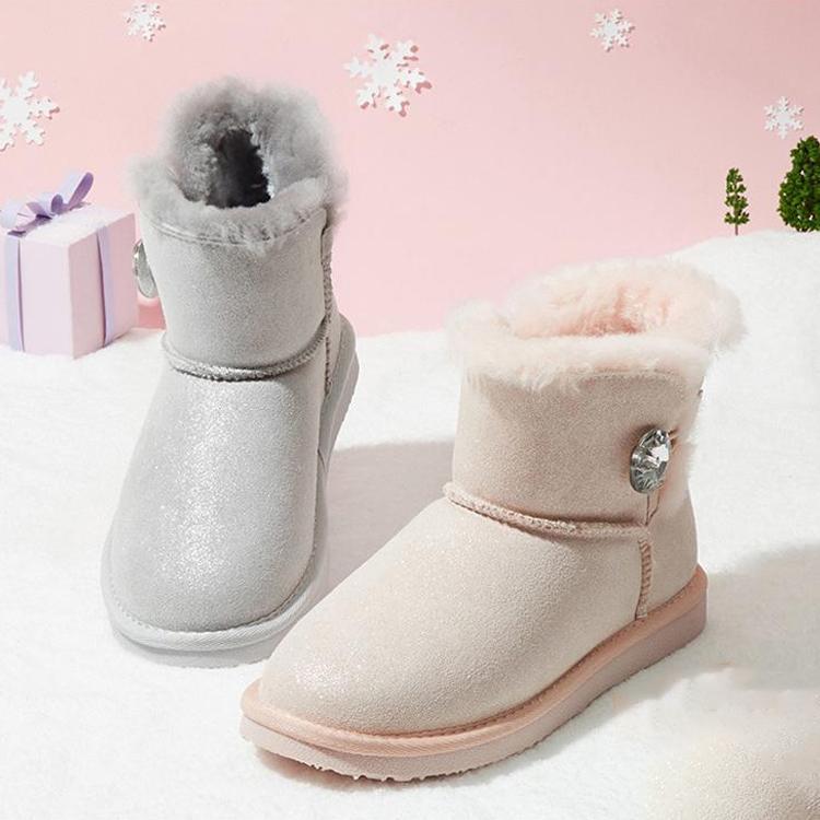ムートンブーツ ショートブーツ キッズ 冬靴 女の子 裏起毛/ボア 保温 防風 防滑 ふわふわ オシャレ 軽..