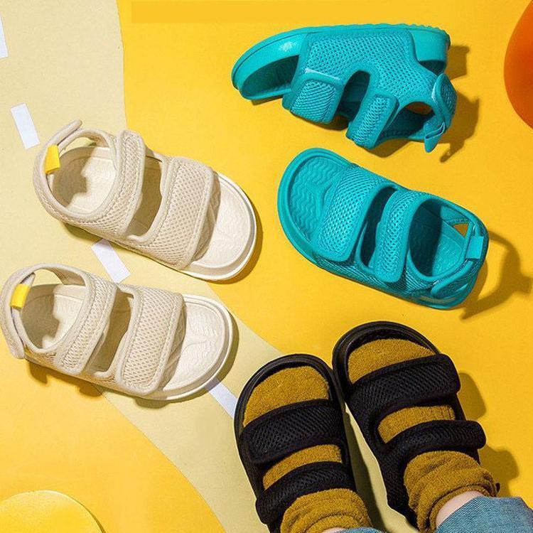 【期間限定10％OFF】サンダル　キッズ　女の子　夏　ビーチサンダル　子供靴　無地　つま先ガード　キ..