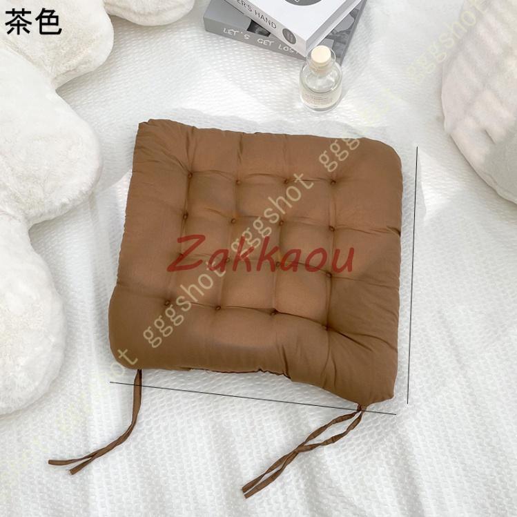 座布団 45*45*5cm 無地 オールシーズン クッション 厚め ふわふわシートクッション ダイニングチェア用 防臭・防ダニ 通気性 55*55*8cm グレー さらっと手触り [2]