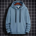 パーカー メンズ 長袖フード シンプルトップス 秋服 無地 軽い 柔らかい シルエット おしゃれ ファッション ふく 秋服 トレーナー 春秋