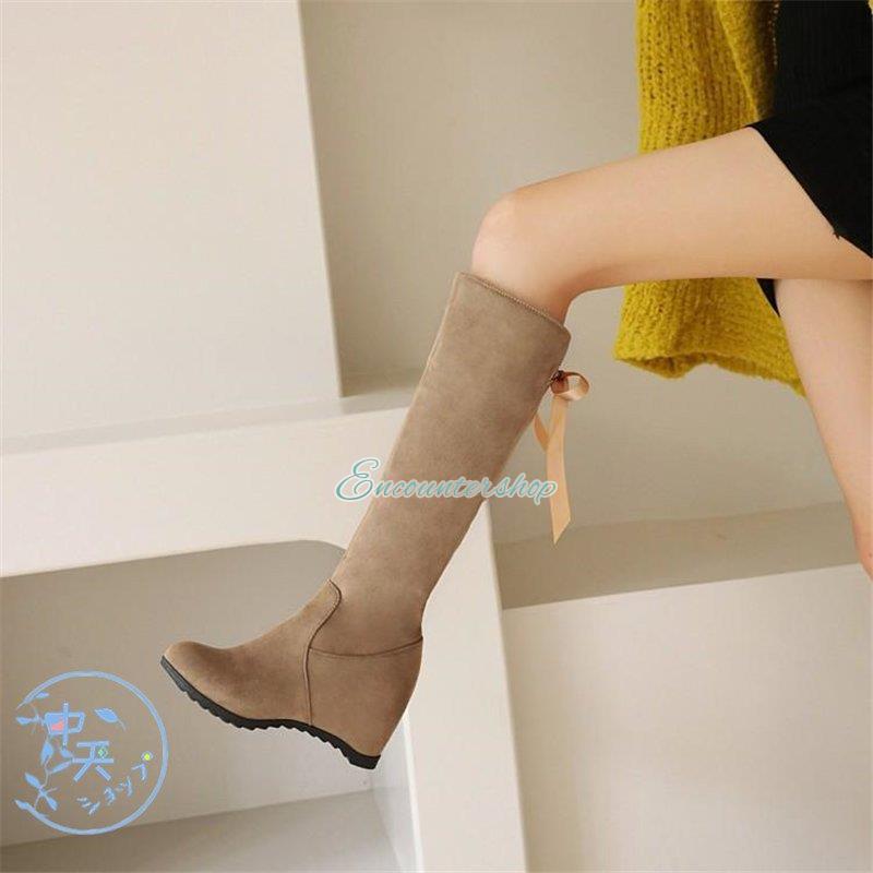 【21.5cm〜27cm】ロングブーツ インヒールブーツ レディース シューズ 靴 可愛い きれいめ 大きいサイズ 旅行シューズ パーティー 通勤 美脚 20代30代40代 おしゃれ スエード