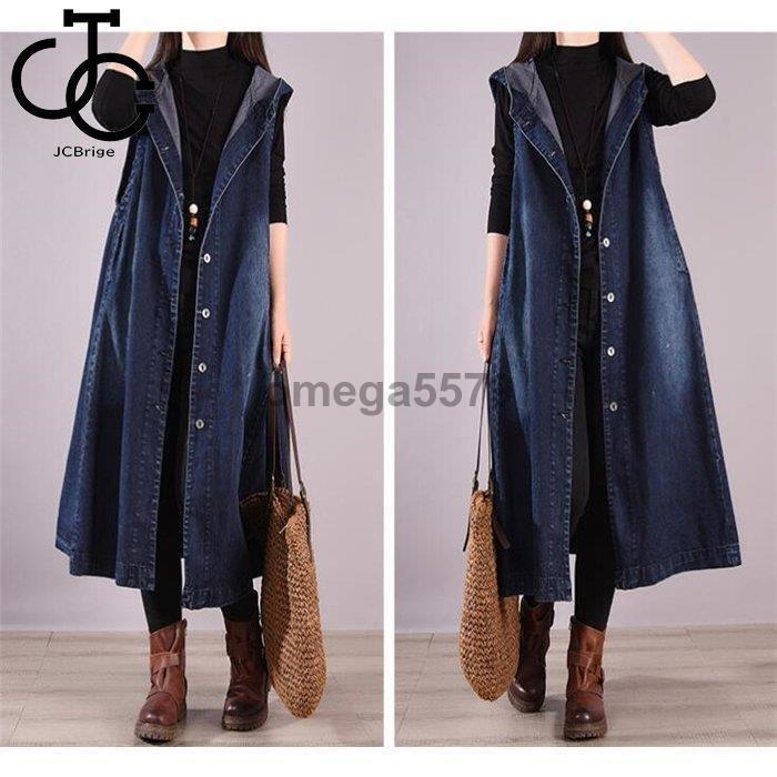 ベストレディースジレデニムロングベ...