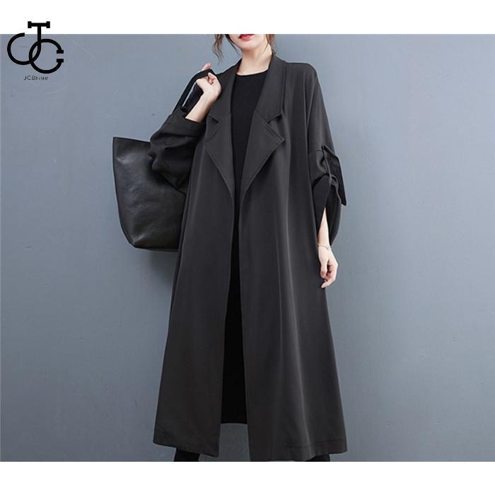 レディース トレンチコート スプリングコート 春コート ロングコート 春 秋 アウター とろみ感 上品 チェスターコート 通勤 高級感 大人 オシャレ ゆったり