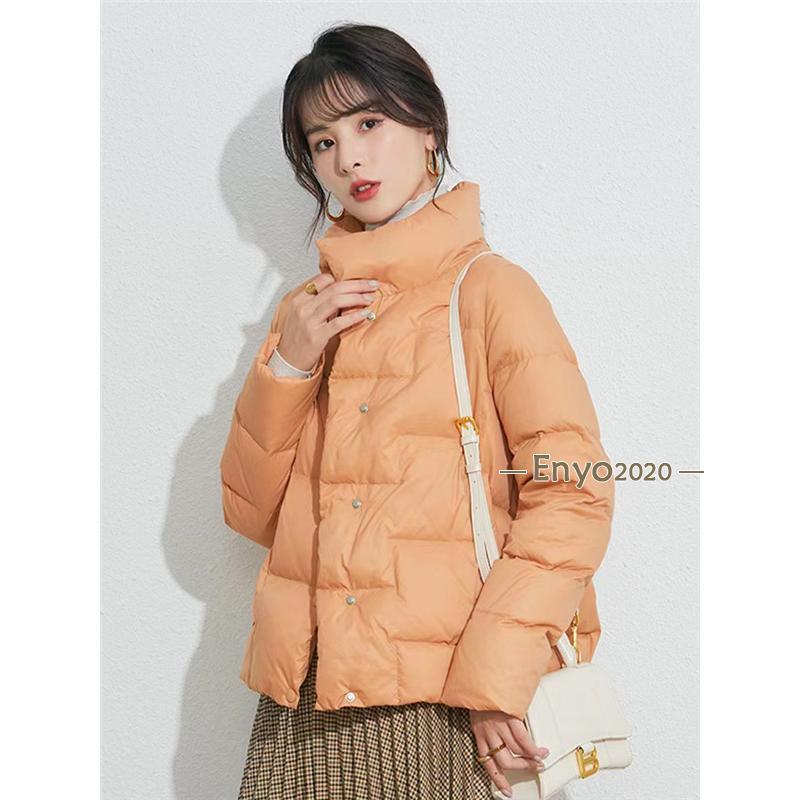 ダウンジャケット レディース ダウンコート ダックダウン ショート丈 羽毛 暖かい 防風 防寒 アウター カジュアル 可愛い 冬