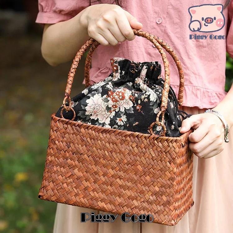 かごバッグ レディース トートバッグ 麦わらバッグ ピクニック 海 ビーチ 夏バッグ 麦わらバッグ 軽量 かわいい 草編みバッグ オシャレ