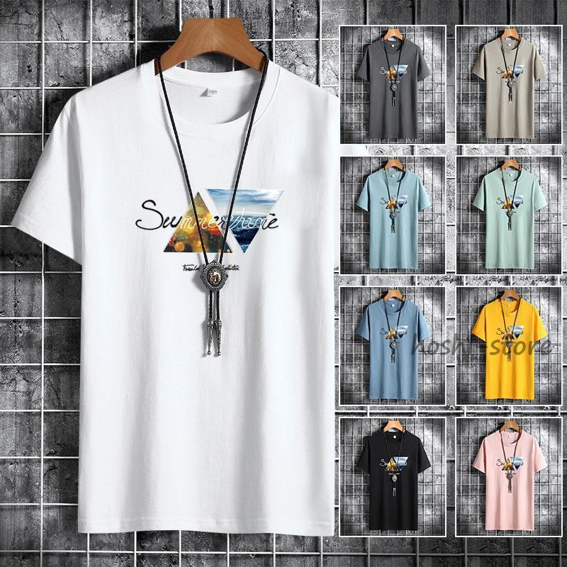 Rakuten - Tシャツ メンズ 半袖 おしゃれ 白Tシャツ ロンT T-shirt スポーツ 半袖tシャツ 配いろ 涼しい カジュアルクルーネック 丸首 プリント 夏