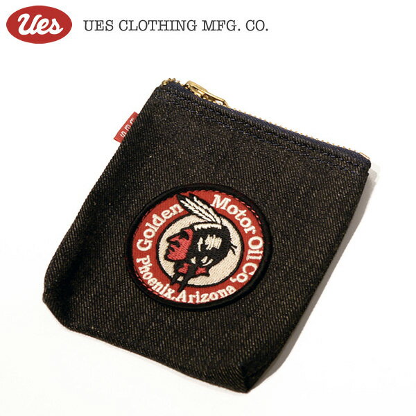 UES(ウエス) CIGARETTE CASE/ マルチデニムケース 「MOTOR OIL RED」 Col.DENIM 【ネコポス便可】