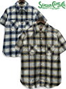 SUGAR CANE(シュガーケーン) C/R OMBRE CHECK S/S WORK SHIRT Lot.SC38693 ■Made in JAPAN■