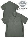 BuzzRickson 039 s(バズリクソンズ) COTTON SATEEN OLIVE GREEN SHADE 107 SS/SHIRT Lot.No.BR38671