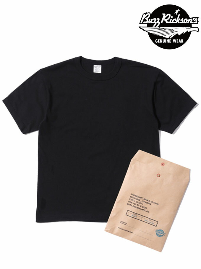 BuzzRickson's バズリクソンズ PACKAGE T-SHIRT "GOVERNMENT ISSUE" Lot.No.BR78960-119)BLK ■Made in JAPAN■