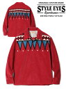 STYLE EYES(スタイルアイズ) Mid 1950s Style CORDUROY SPORTS SHIRT “GUATEMALA” スポーツシャツ Lot.No.SE29384-165)RED 日本製