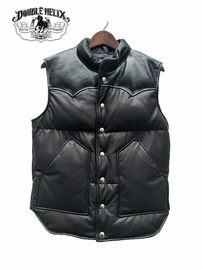 DOUBLE HELIXʥ֥إꥯLEATHER DOWN VEST 