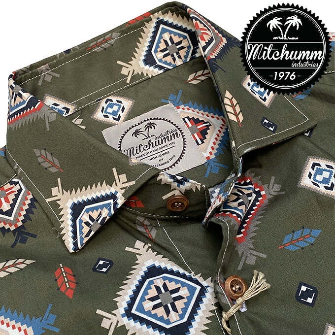 MITCHUMM INDUSTRIES（ミッチュム インダストリーズ）VINTAGE-NAITIVE PATTERNS ON SHIRT Made in Italy