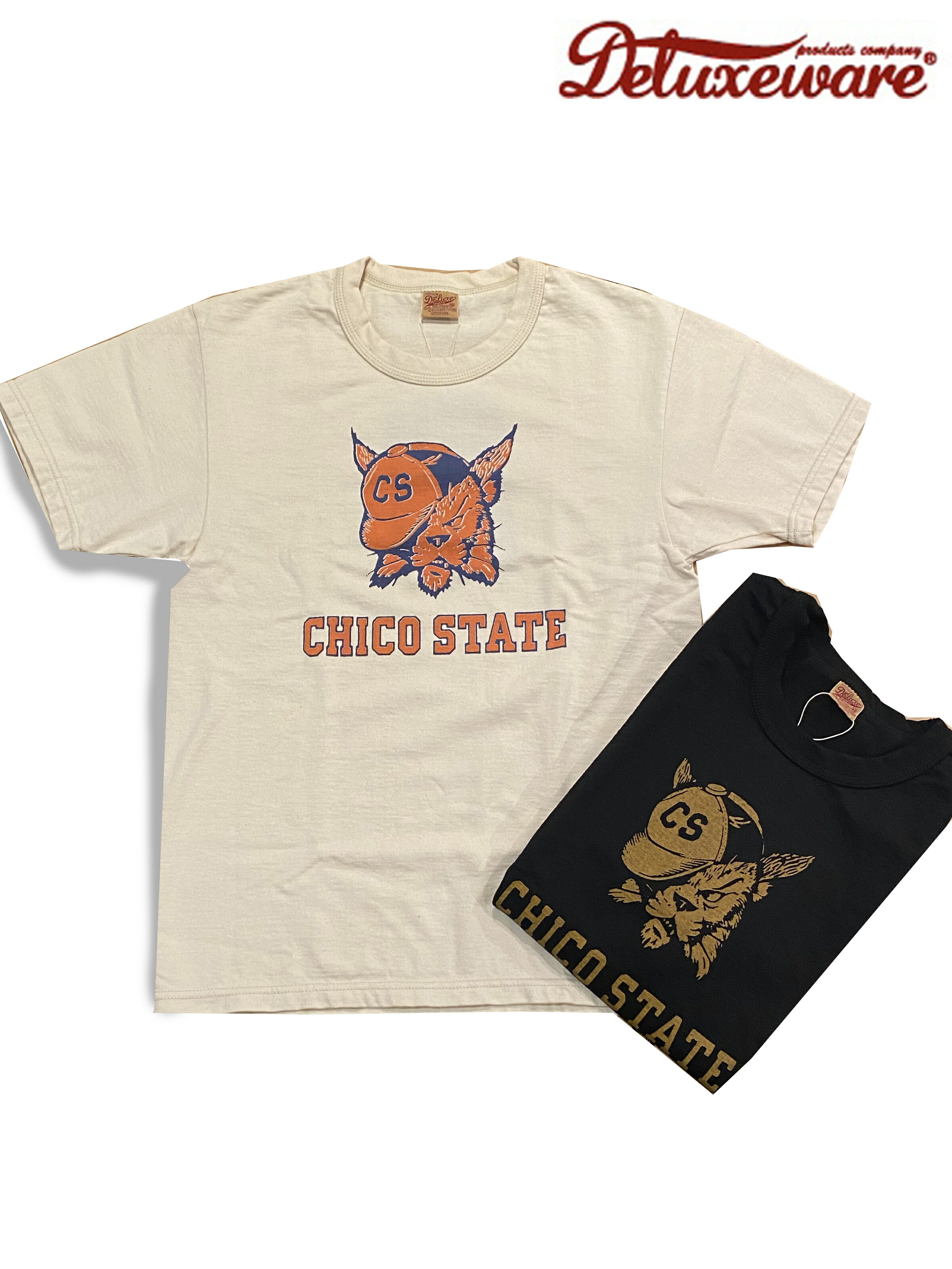 DELUXE WARE（デラックスウェア) CHICO STATE 半袖Tシャツ SDL-2101/ 2-COLORS: /　Made.In.Japan 