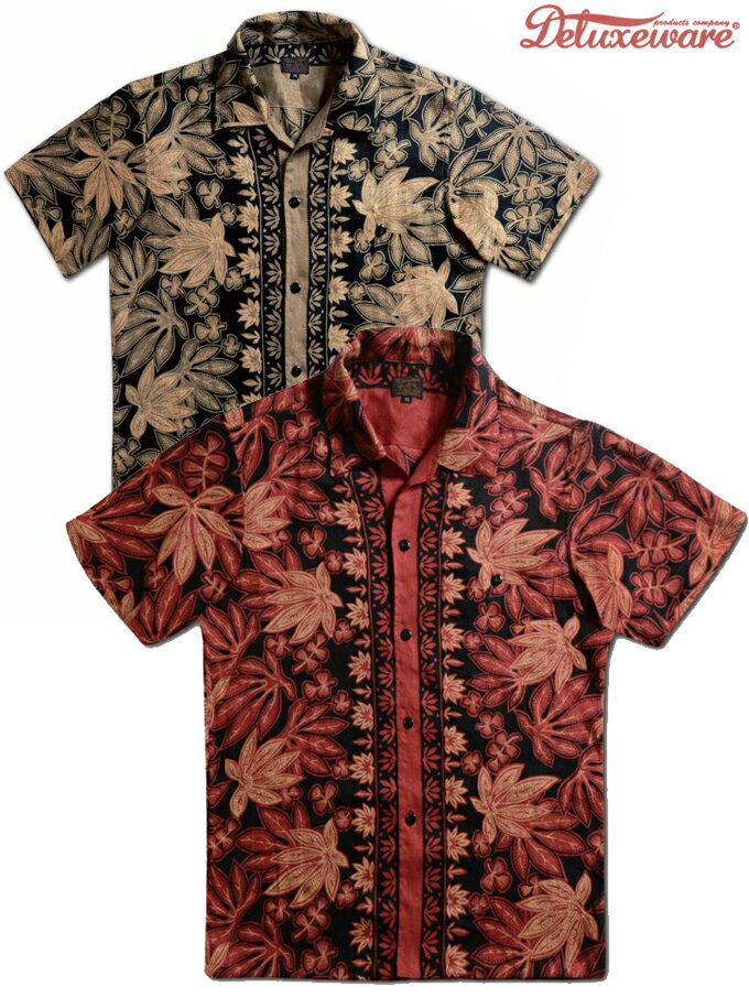 DELUXE WARE（デラックスウェア）ALOHA SHIRT "MAPLES" / AL-09 / Col. OBG&K / Made.In.Japan