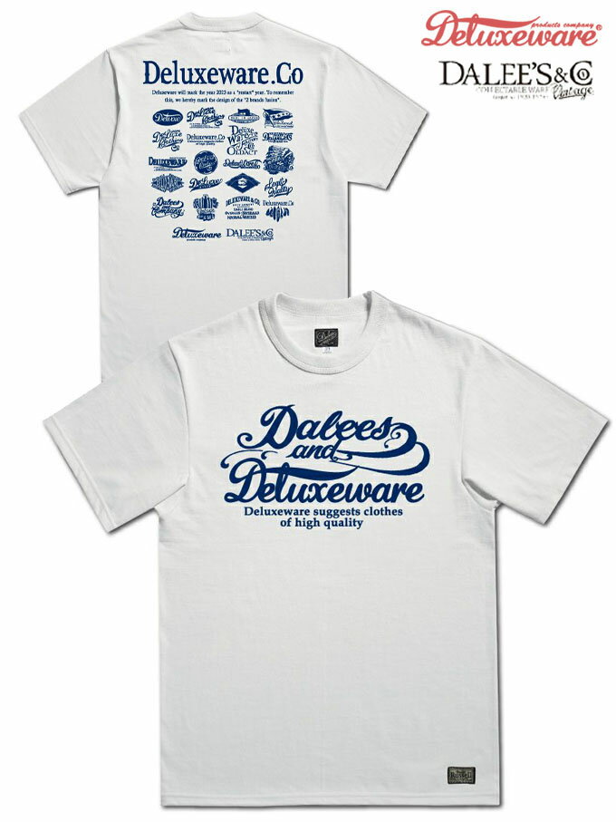 DELUXE WARE（デラックスウェア）・DALEE'S & CO （ダリーズ）8.5oz吊天竺　半袖Tシャツ / BRG-DD3A / BRG-DD3A / Col. WHITE / Made.In.Japan