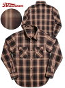 DELUXE WARE（デラックスウエア）ミディアムチェックシャツ・OMBRE CHECK SHIRT MVS-10 / DARK.OMBRE / Col.DARK.BROWN / 日本製