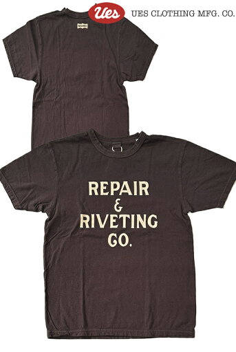UES(ウエス) S/S TEE SHIRT "REPAIR" Lot.652406 / 1-Colors Made in JAPAN 【ネコポス便可】 UES(ウエス) S/S TEE SHIRT "REPAIR" Lot.652406 / 1-Colors Made in JAPAN 【ネコポス便可】