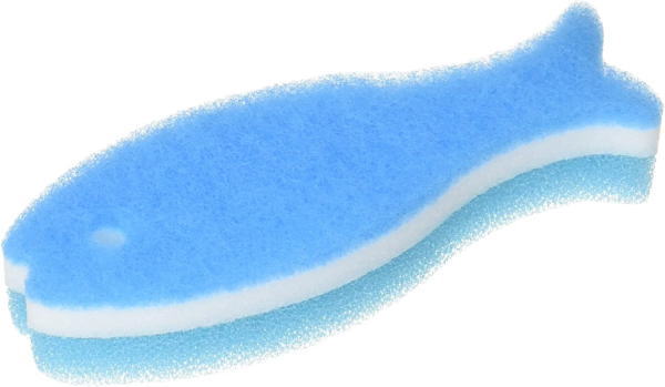マーナ MARNA おさかなスポンジ ロング ブルー 底までしっかり届くロングサイズ【オススメ】【売れ筋】