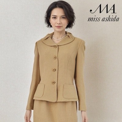 miss ashida スーツ　お受験　フリル　
ネイビー フリルカラーアンサンブル | MISS ASHIDA (Women)/ミスアシダ | 三越