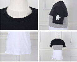 【送料無料】レディースキッズメンズTシャツ親子お揃いTシャツ親子シャツ柔らかい半袖ペアルックお揃い親子家族ファミリービッグシルエット星スター柄親子ルック親子お揃いペア半パパママキッズ子供休日お出かけナチュラルコットンボーダー