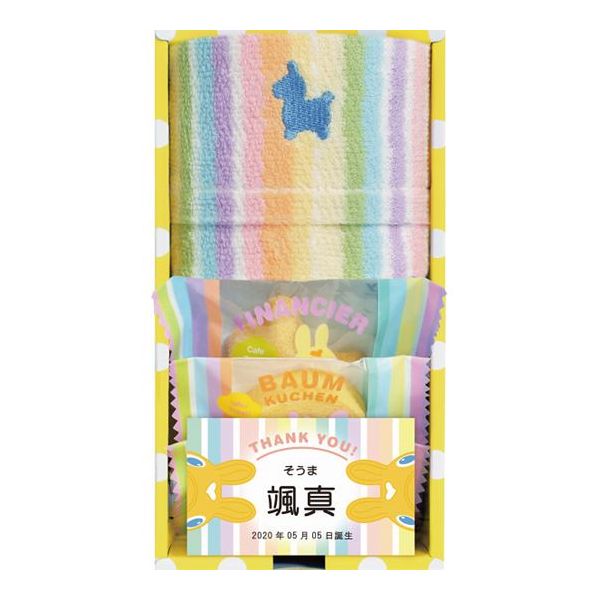 【内祝い 洋菓子 お返し 1個から名入れ可】【送料無料 送料込※沖縄・離島除く】ロディスイーツ&タオル詰合せBOX（お名入れ） RTY-10＜納期約10〜12日(土日祝除く)＞＜【出産内祝い 出産祝い ギフト 結婚内祝い 結婚祝い ラッピング無料 おしゃれ かわいい 菓子折り】