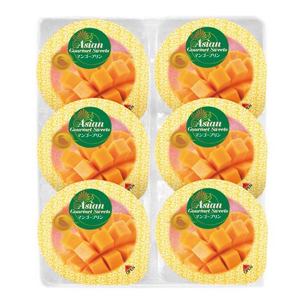 【内祝い 景品 お菓子 ギフト】金澤兼六製菓 マンゴープリンBOX（6個） MP-6 ＜【お返し 厄祝い バレンタイン お菓子ギフト 出産内祝い 出産祝い 結婚内祝い 結婚祝い ラッピング無料 プチギフト 退職 入学内祝い 入学祝 お返し かわいい 菓子折り】