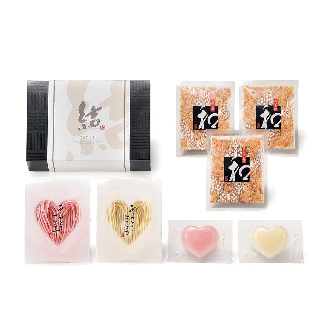 内祝い かつお節 鰹節 紅白うどん お返し KOUHAKU-かつお節-10H KH1-10H 納期約7～10日(土日祝除く) 出産 出産内祝い 香典返し 出産祝い ギフト 結婚内祝い 結婚祝い 初盆 敬老の日 おしゃれ かわいい 結婚式 引き出物 引出物 入学内祝い お礼 入園内祝 七五三のサムネイル